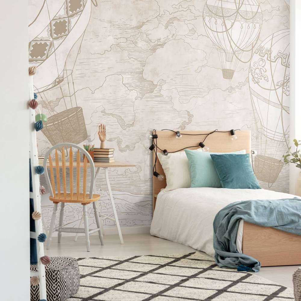 Luchtballonnen boven de stad