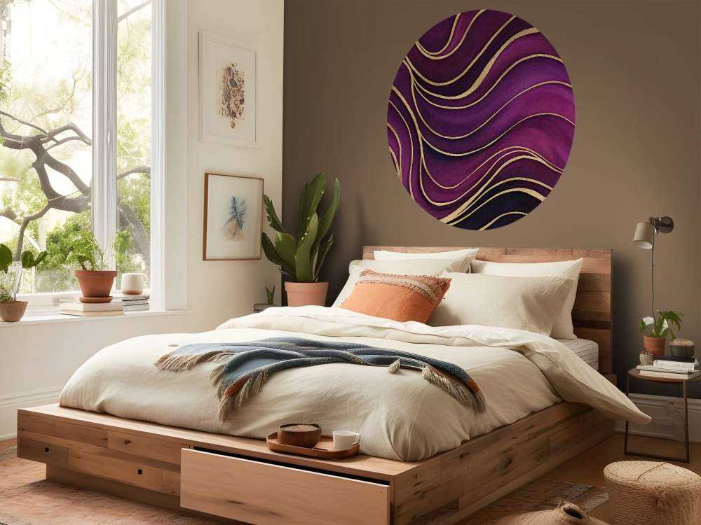 Luxury marble fuchsia purple with gold