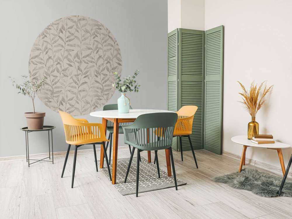 Japandi climbing leaves - licht bruin