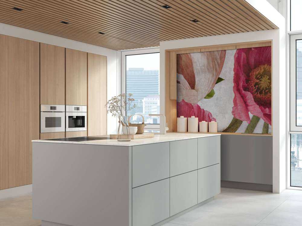 Klaprozen in roze en poederbeige