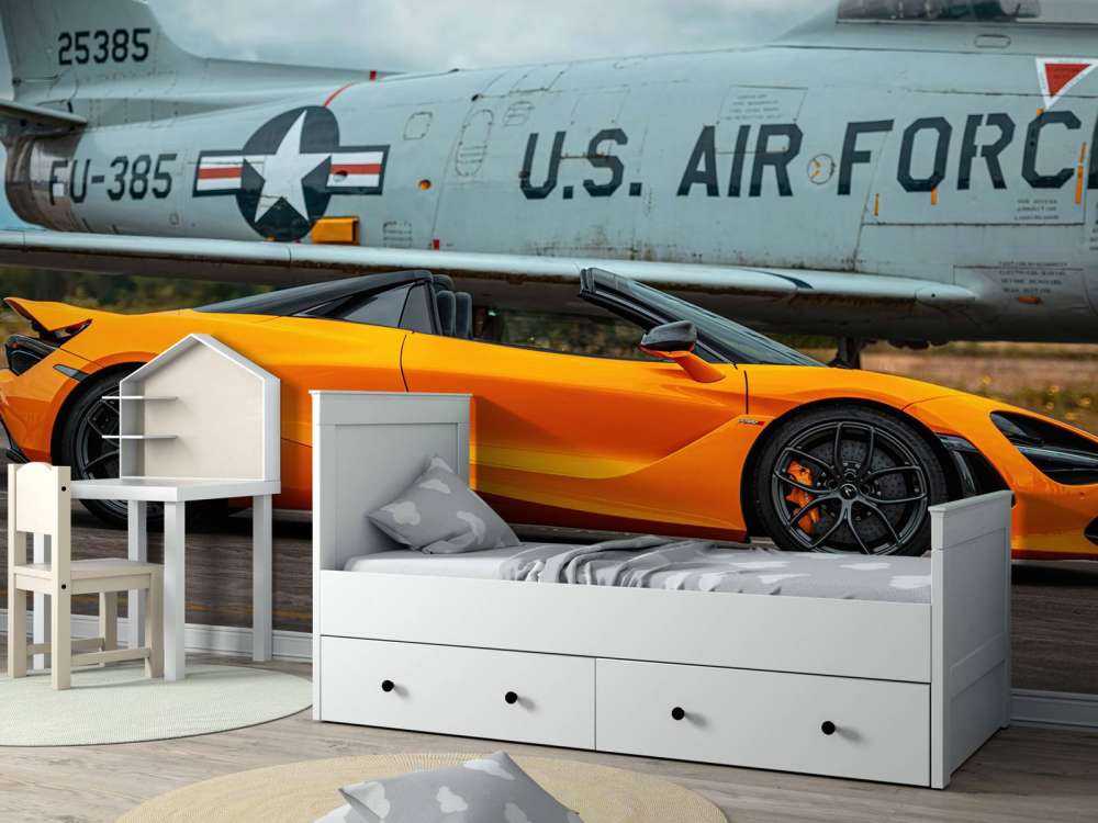 Supercar en gevechtsvliegtuig