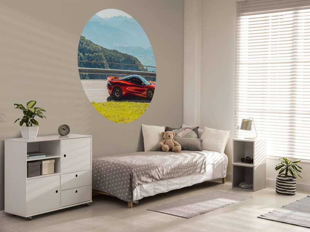 Rijdend door bergpanorama