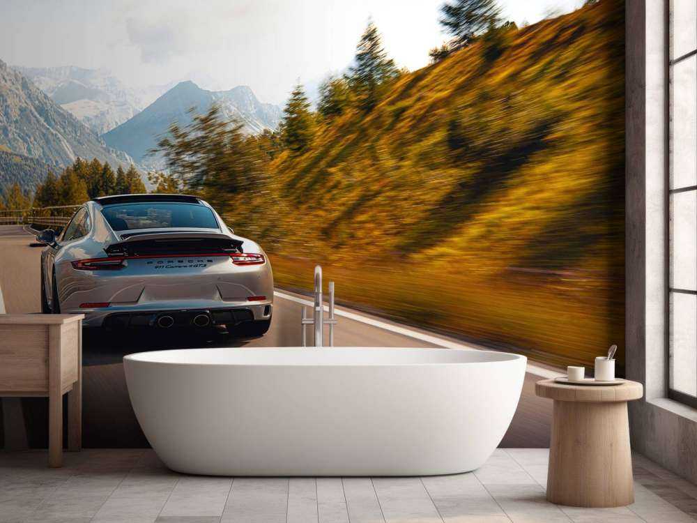 Porsche 911 Carrera GTS in de bergen