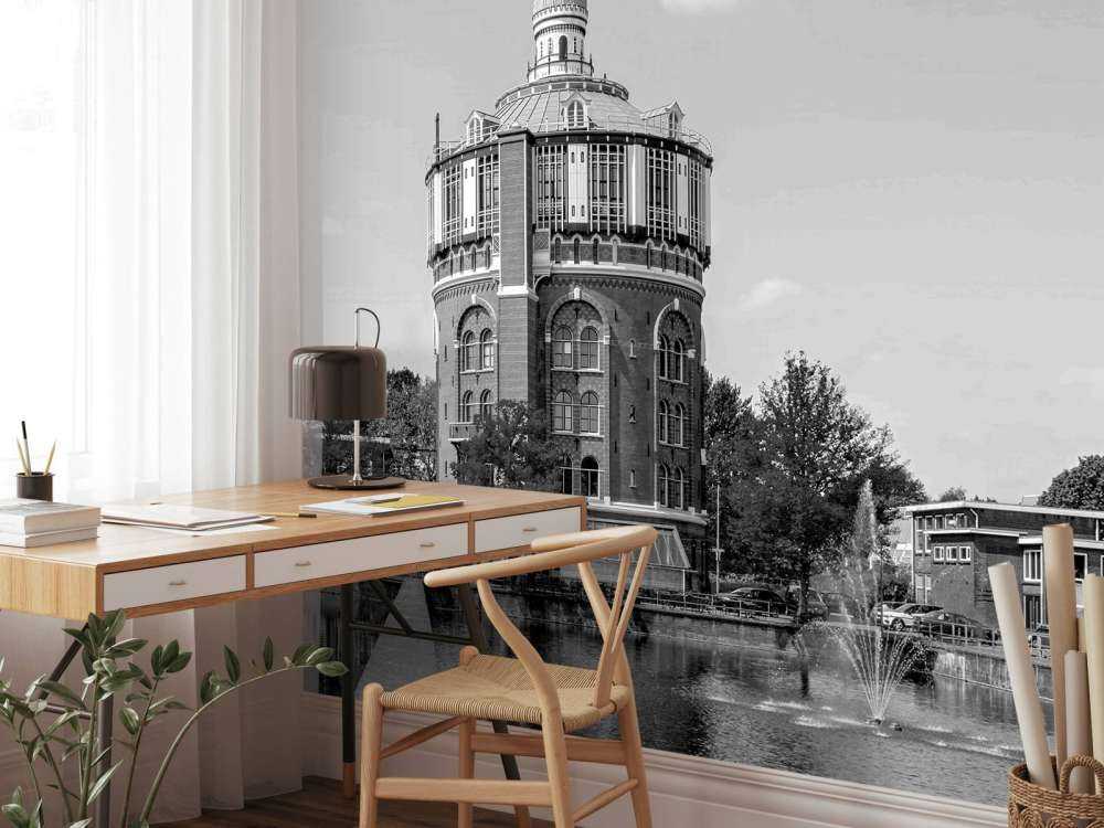 Zwart-Wit Watertoren Panorama