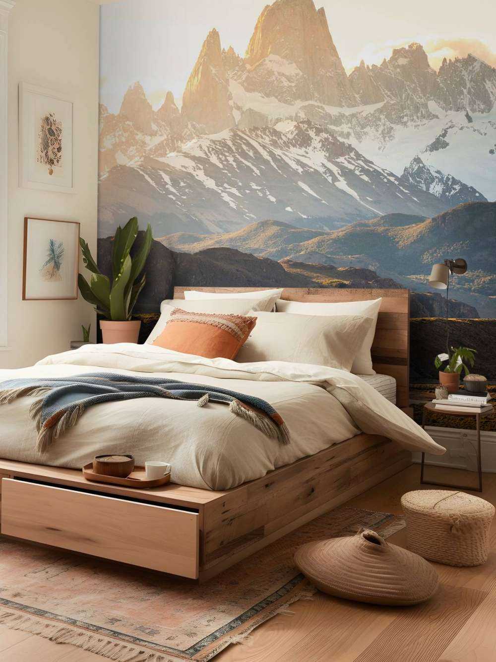 Gouden zonsopgang in bergvallei