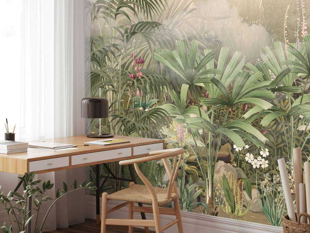 Morning in the Tropical Garden Green