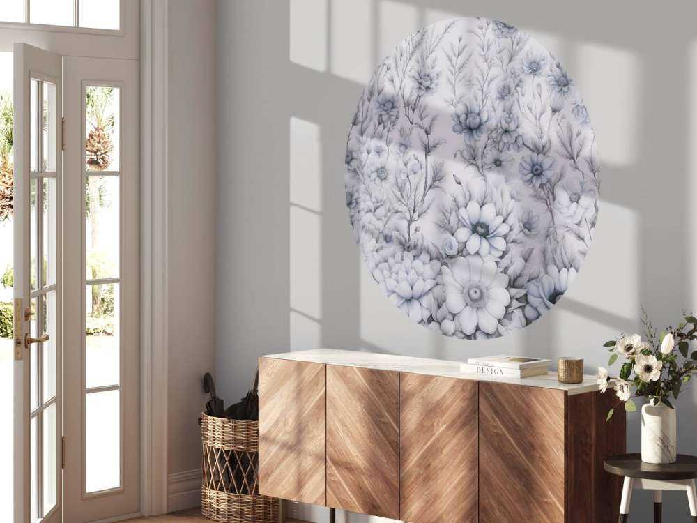 Floral romantic wall Purple