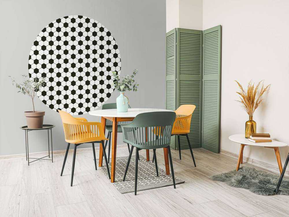 Zwart-witte geometrische veelhoeken