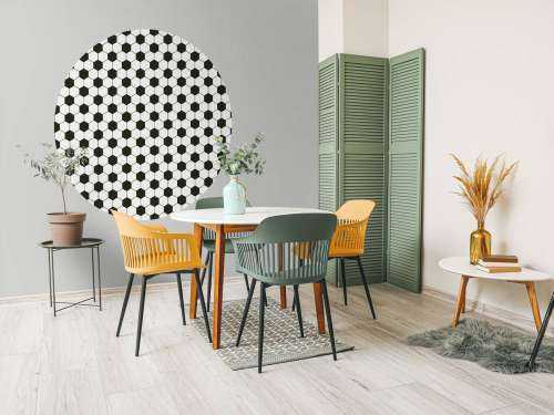 Zwart-witte geometrische veelhoeken