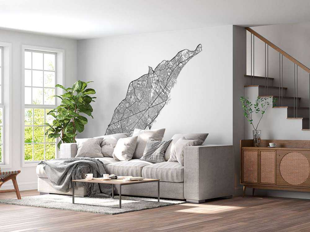 Plattegrond van Barcelona, wit