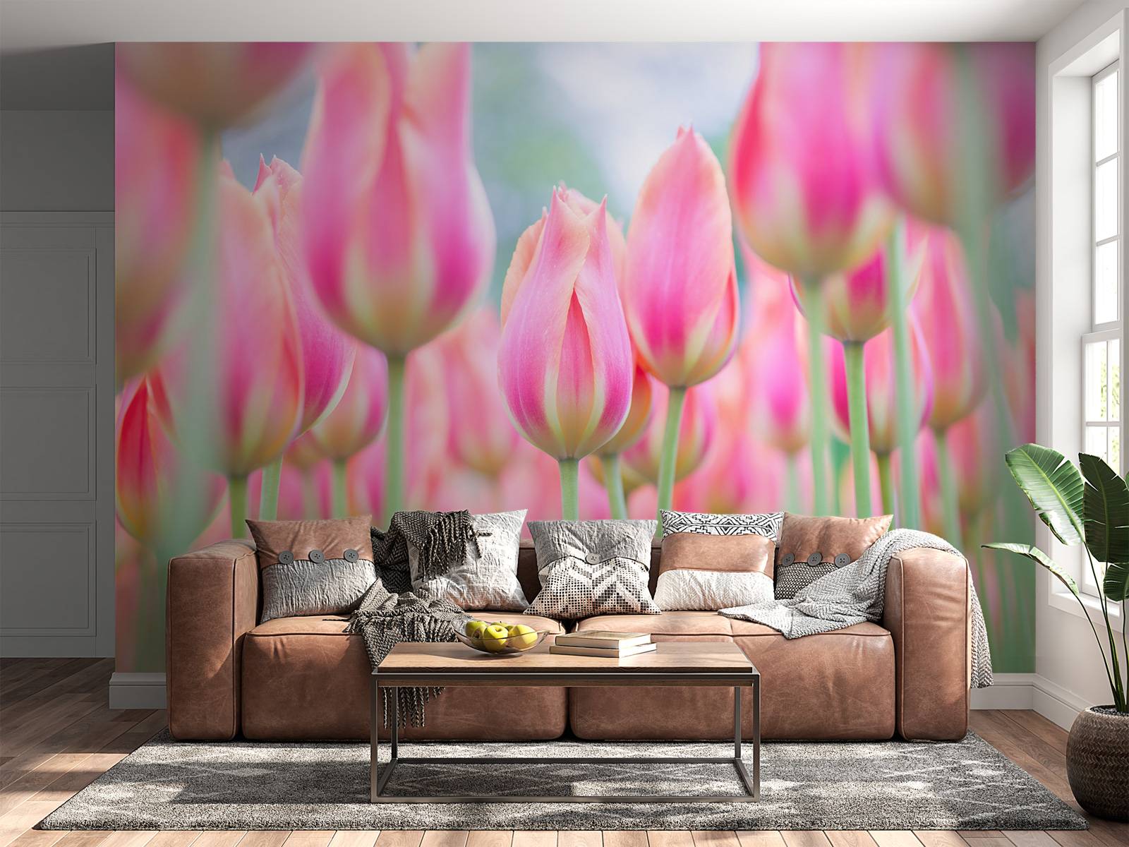 Close-up roze tulpen