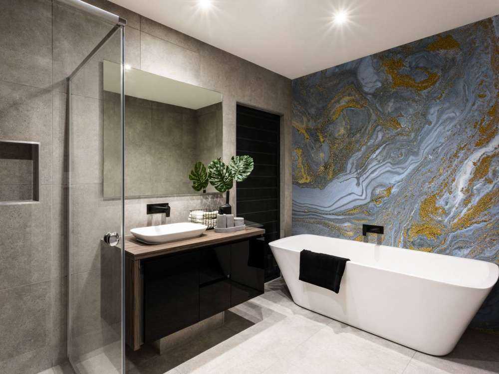 Grijze verf met gouden glitters