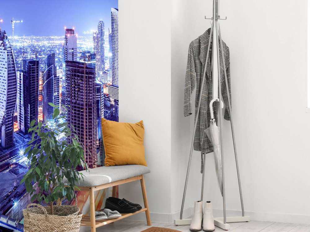 Dubai met een blauw effect