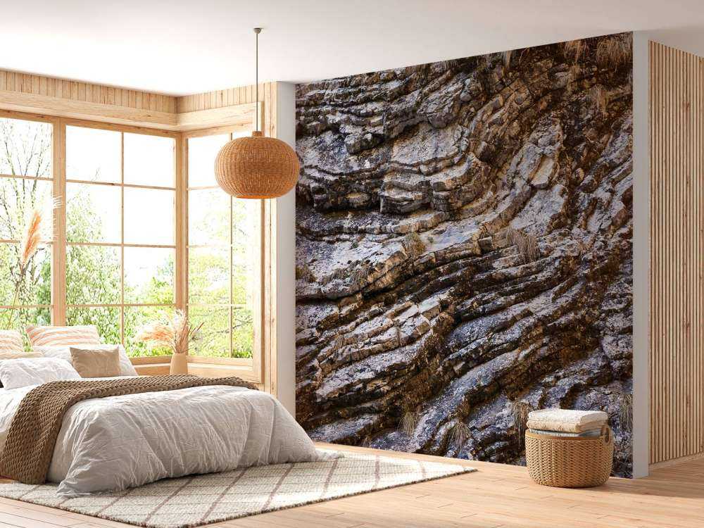 Close-up kalkstenen rots