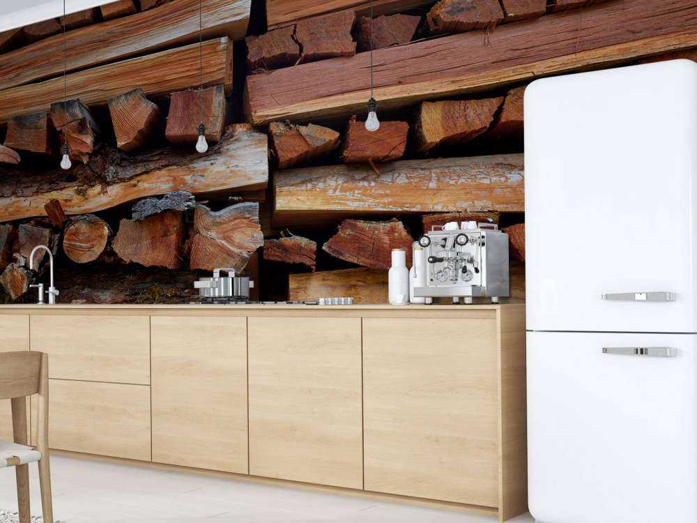 Stapel met houtblokken