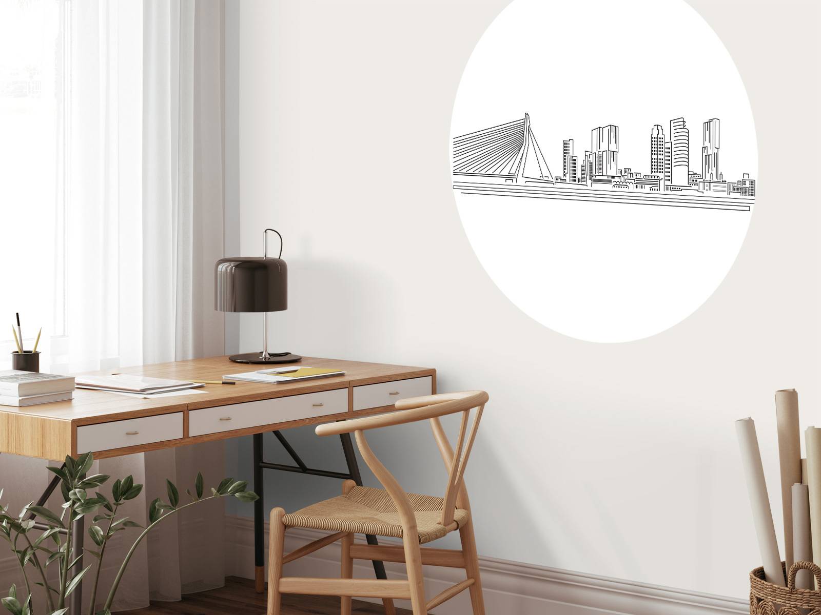 Rotterdam skyline wit
