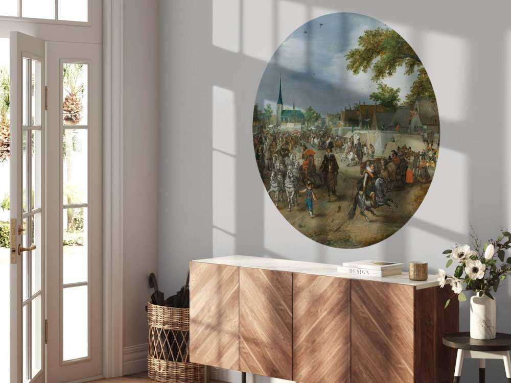 Prins Maurits en Frederik Hendrik op de paardenmarkt van Valkenburg