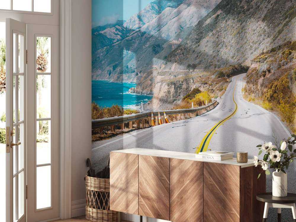 Snelweg langs de Amerikaanse kust