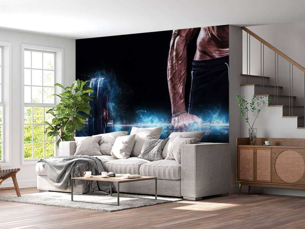 Sterke gespierde man