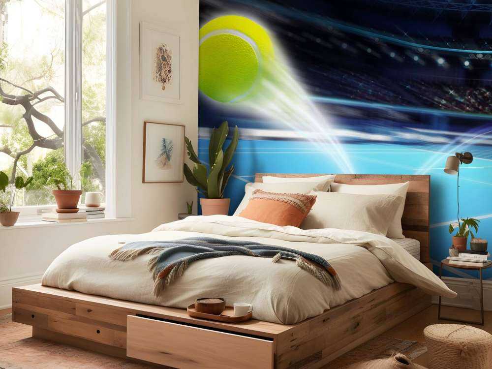 Stuiterende tennisbal