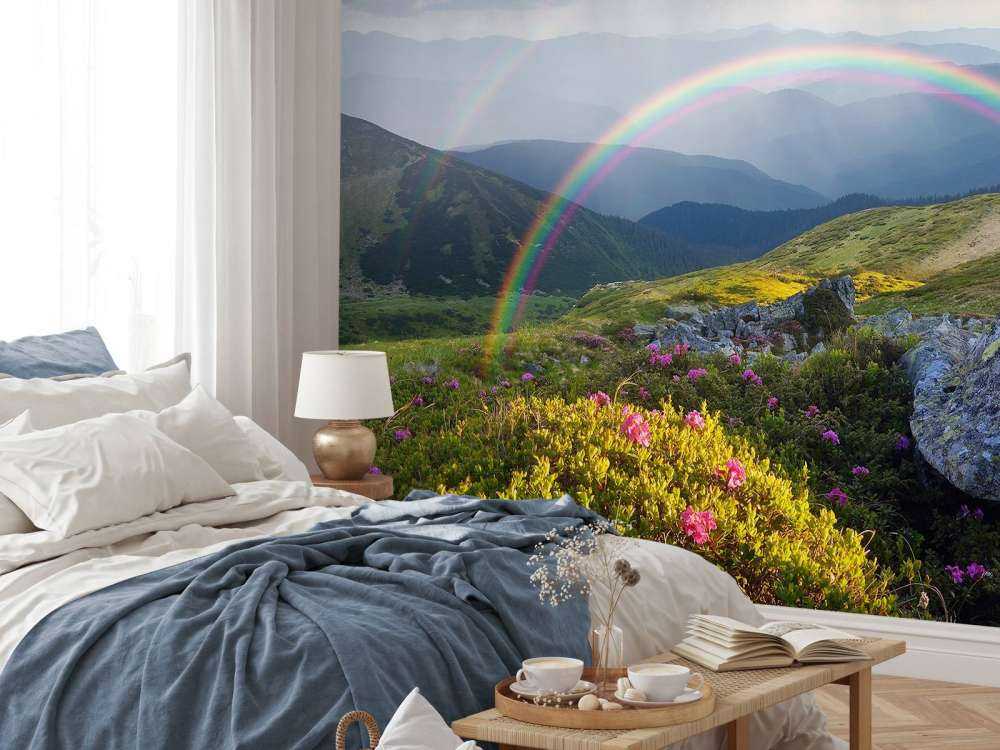 Landschap met bloemen