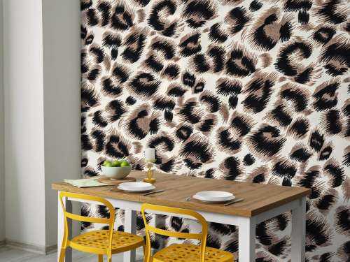 Beige gekleurde panter vacht