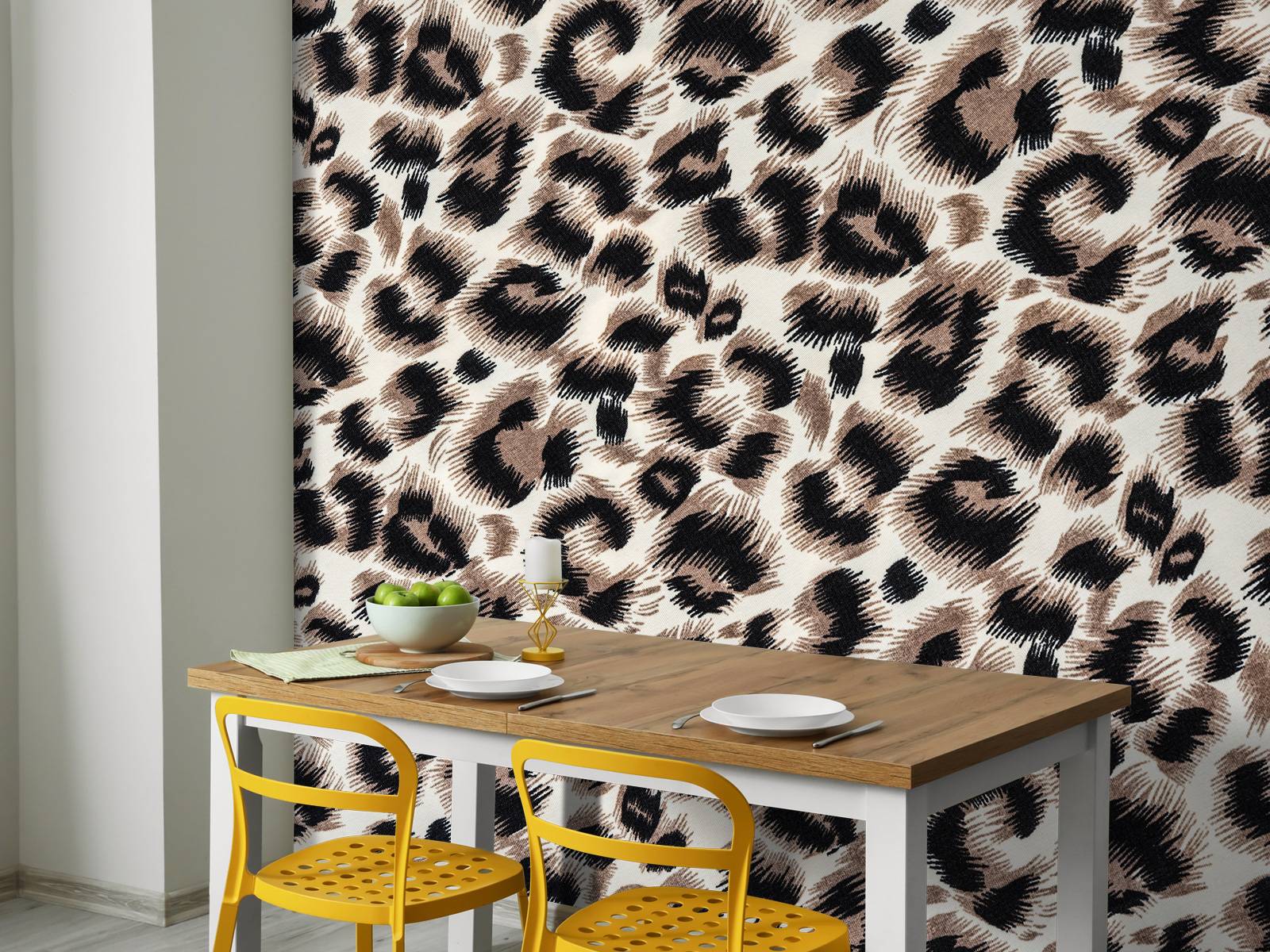 Beige gekleurde panter vacht
