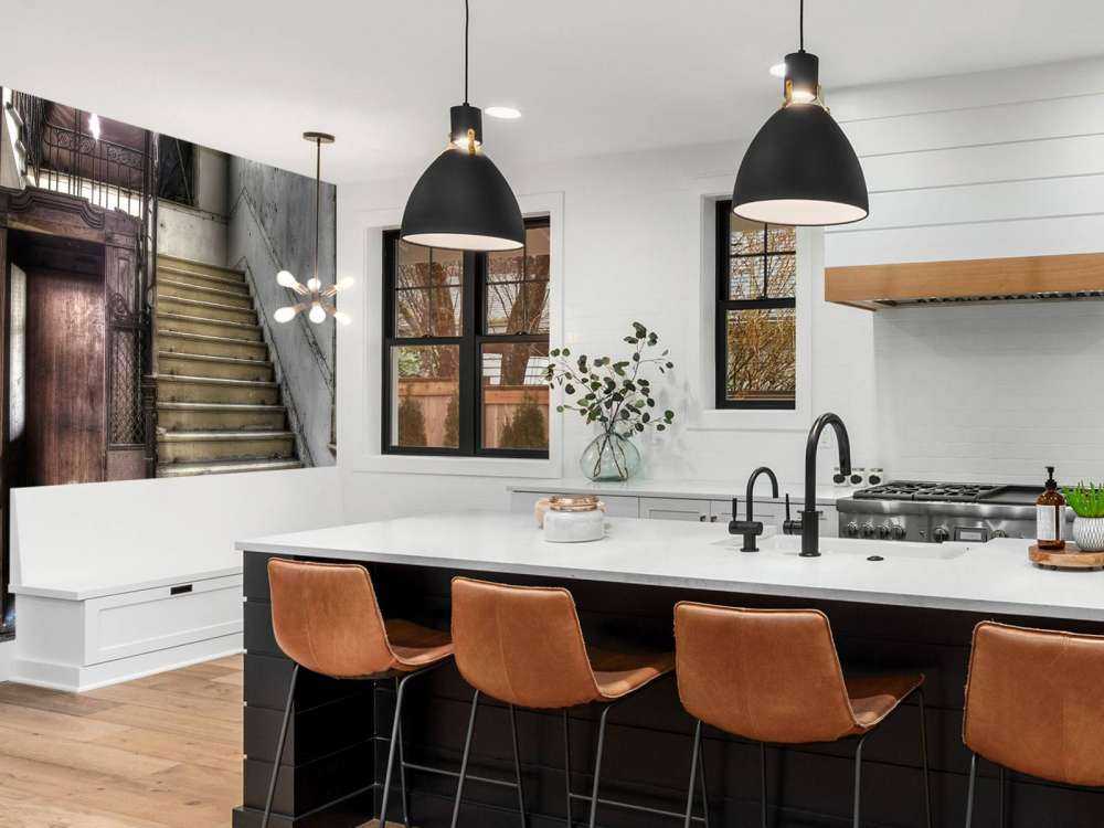 Verlaten houten kooilift