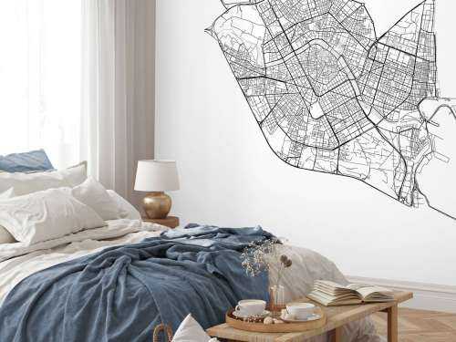 Plattegrond van Valencia, wit 