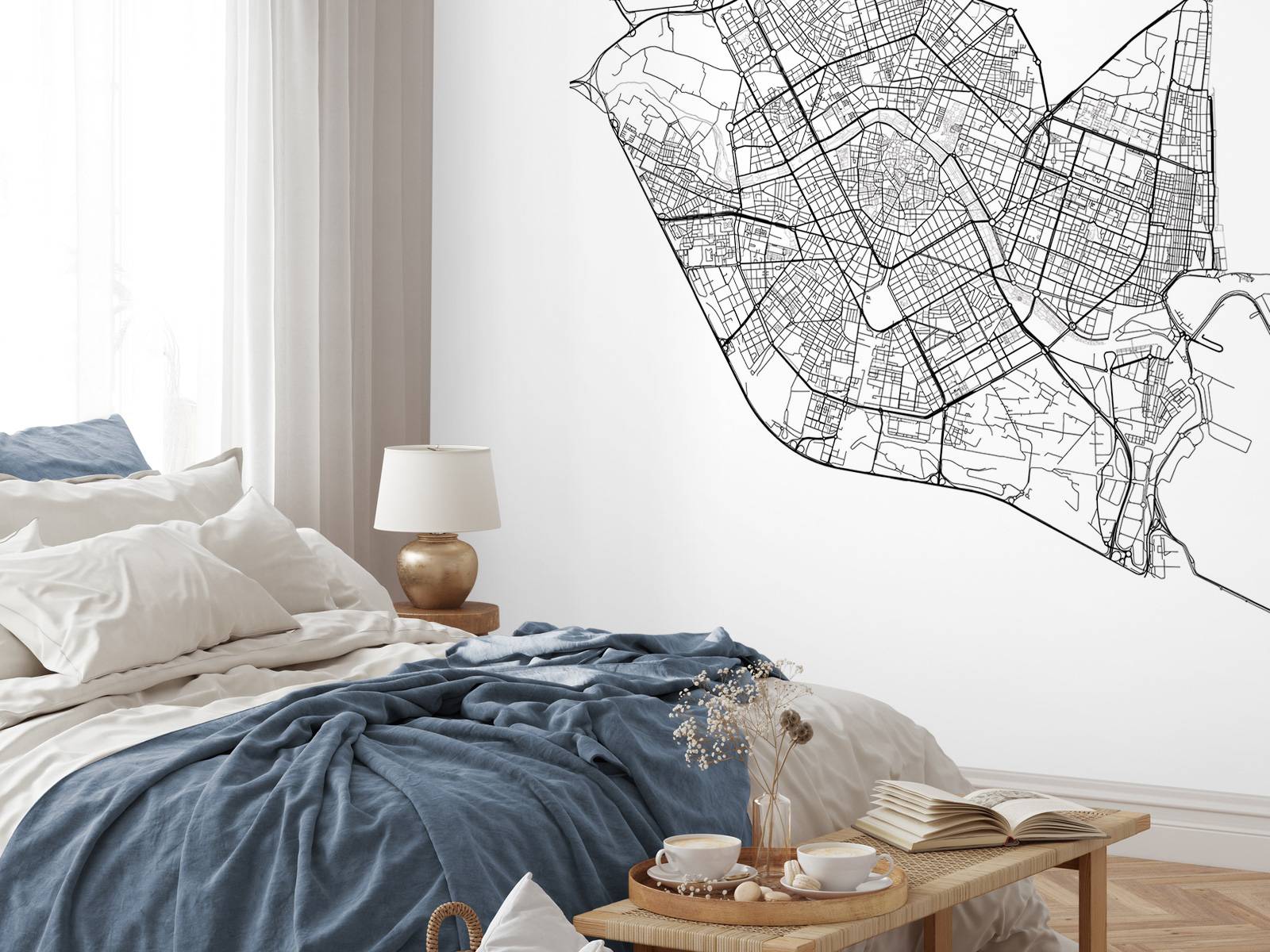 Plattegrond van Valencia, wit 
