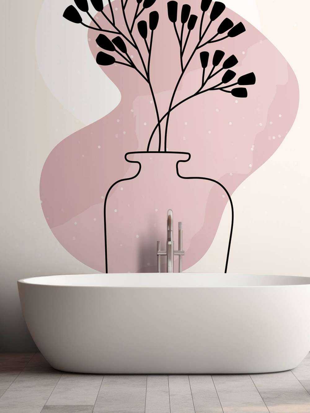 Minimalistische plant in een vaas