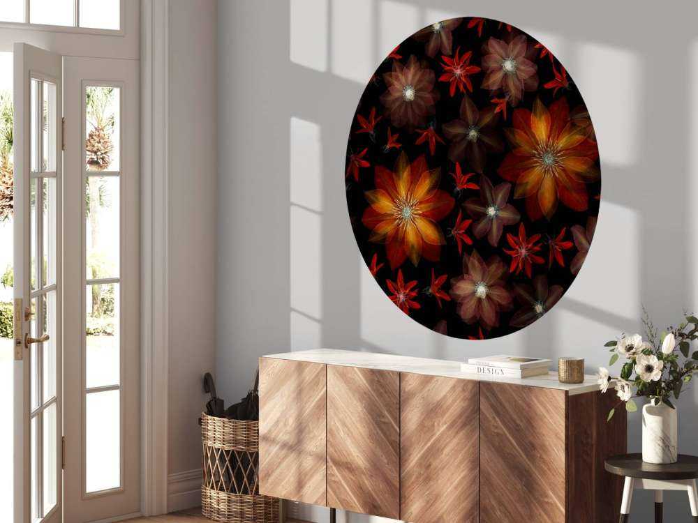 Rode clematis bloemen