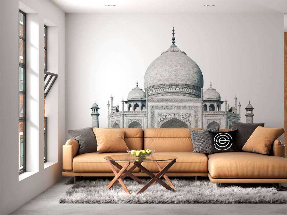 Taj Mahal in zwart-wit