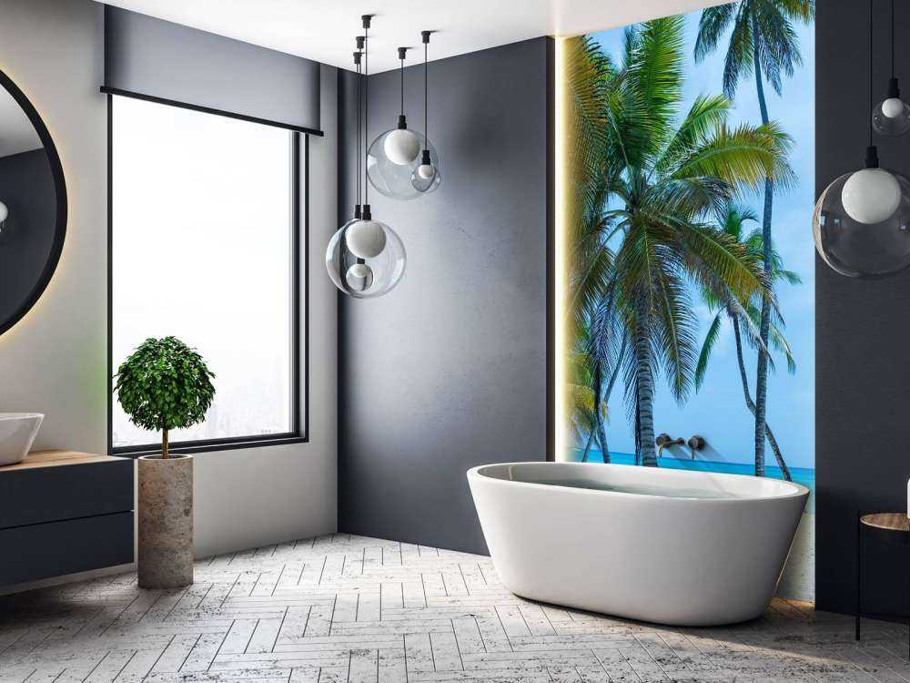 Palmbomen op een Caribisch eiland