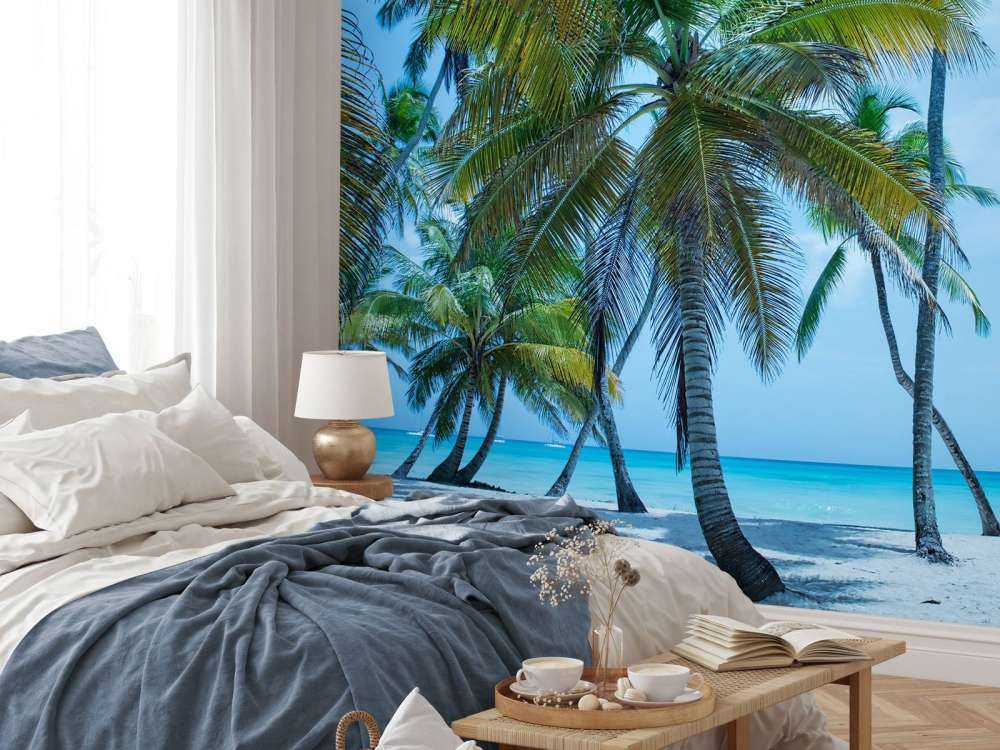 Palmbomen op een Caribisch eiland