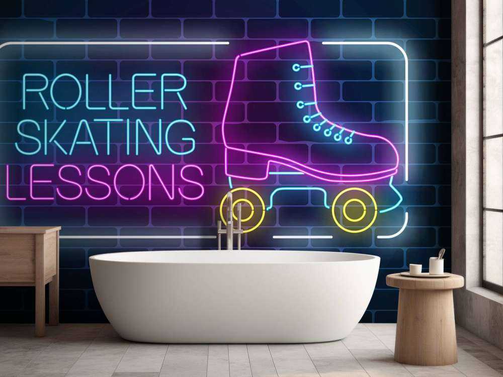 Rolschaats neon logo