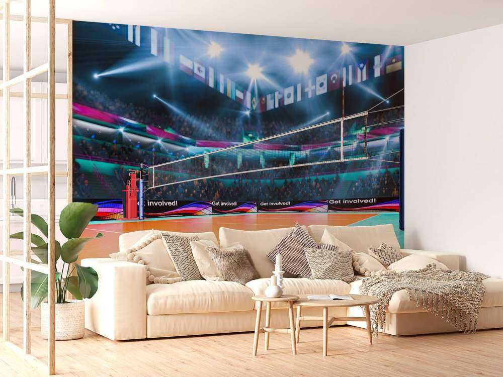 Modern volleybalveld