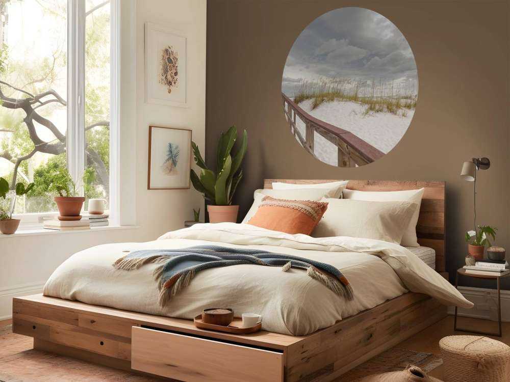 Houten brug over een duin