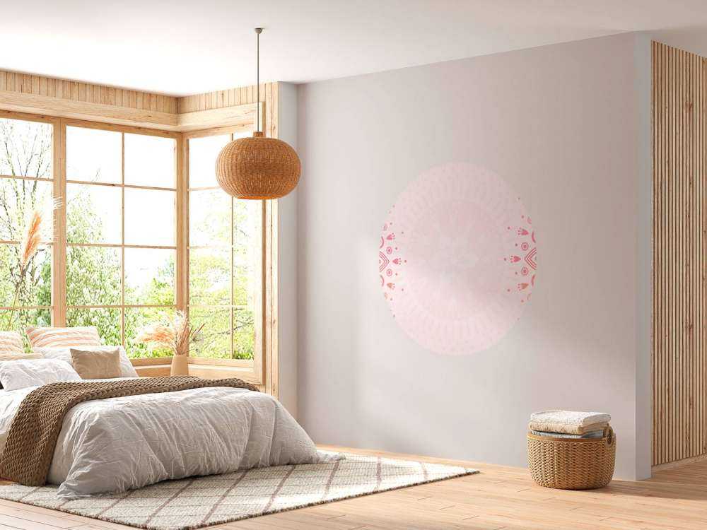 Roze bloemen mandala's