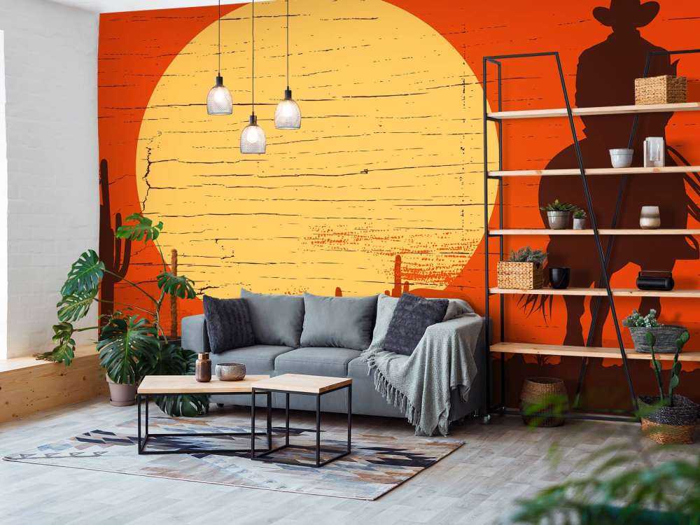 Cowboy in de woestijn