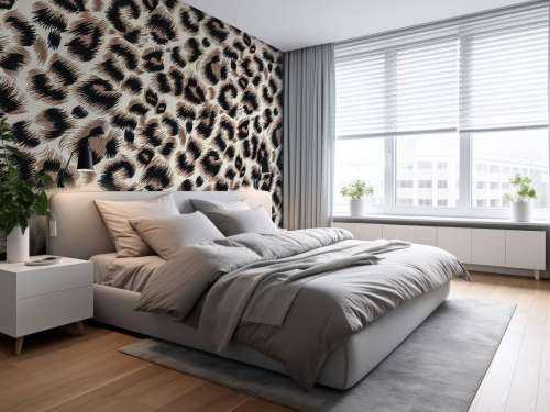 Beige gekleurde panter vacht