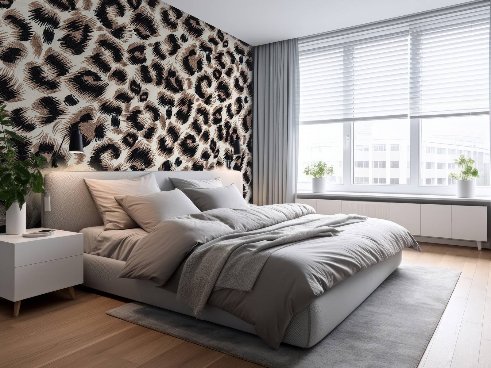 Beige gekleurde panter vacht