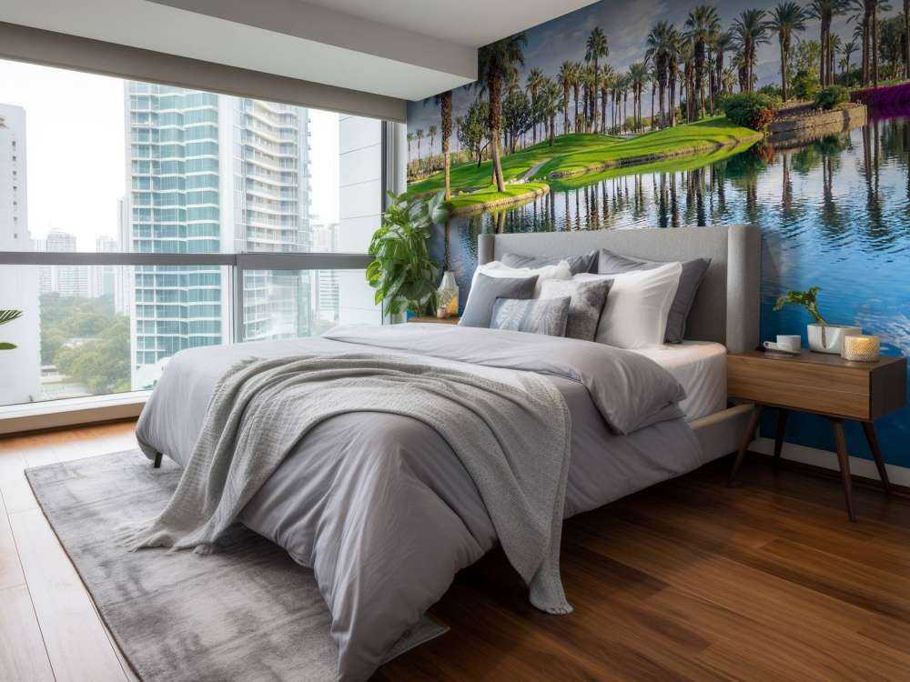 Palmbomen op een golfbaan