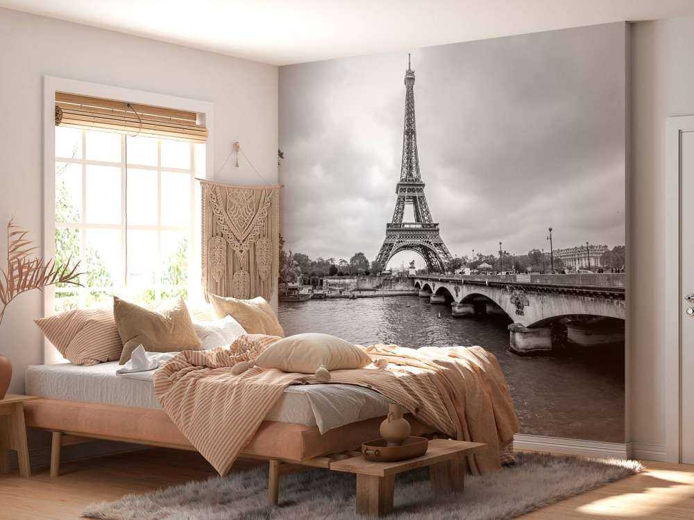 Eiffeltoren in zwart-wit