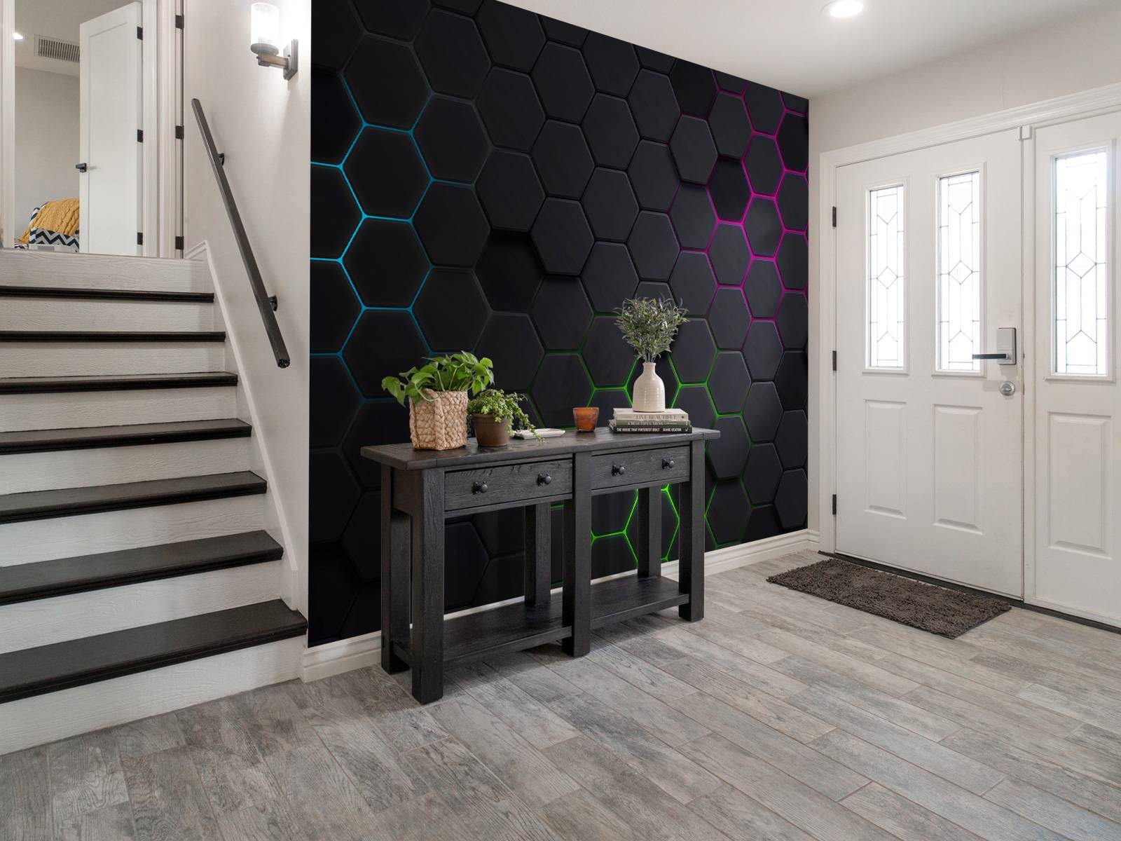 Lichtgevende hexagons