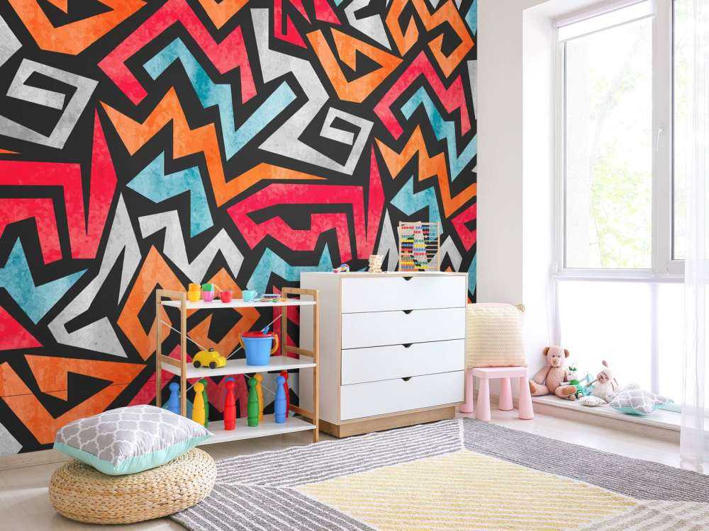 Kleurrijke grafische print