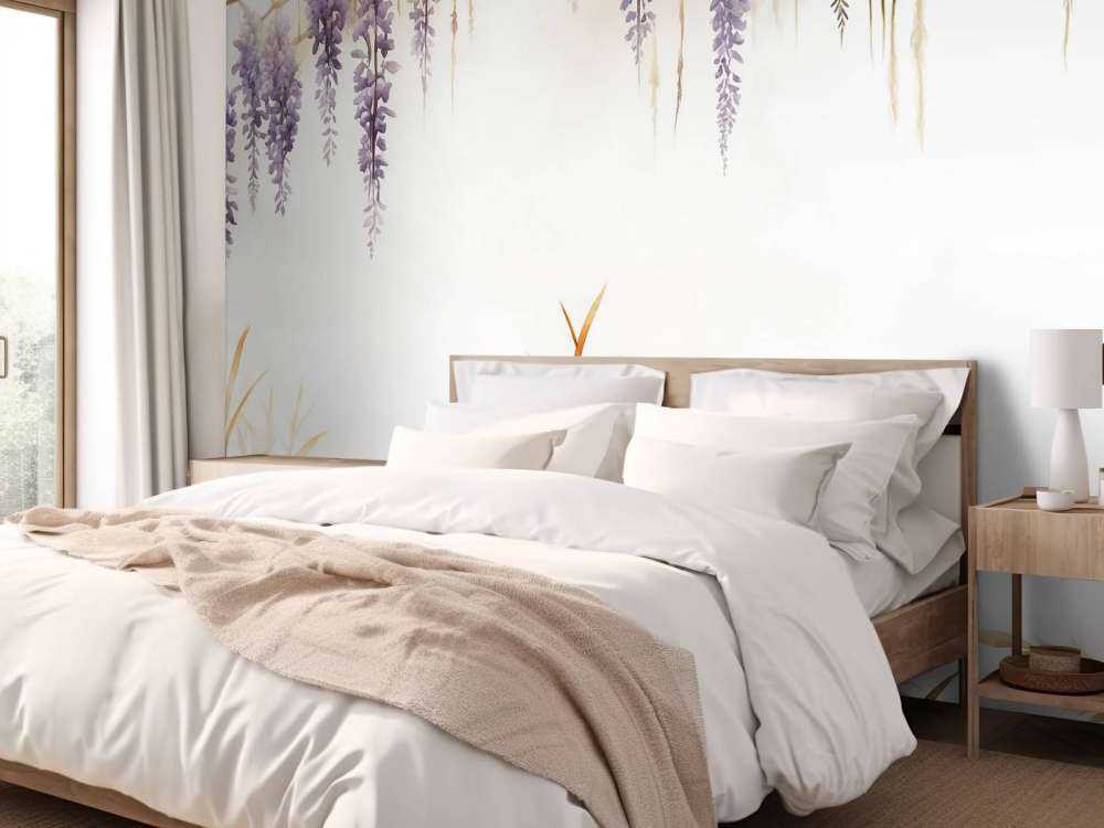 Wisteria and Field Grasses Blue