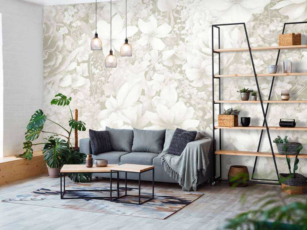 Flower festivalSEAMLESS Light Green