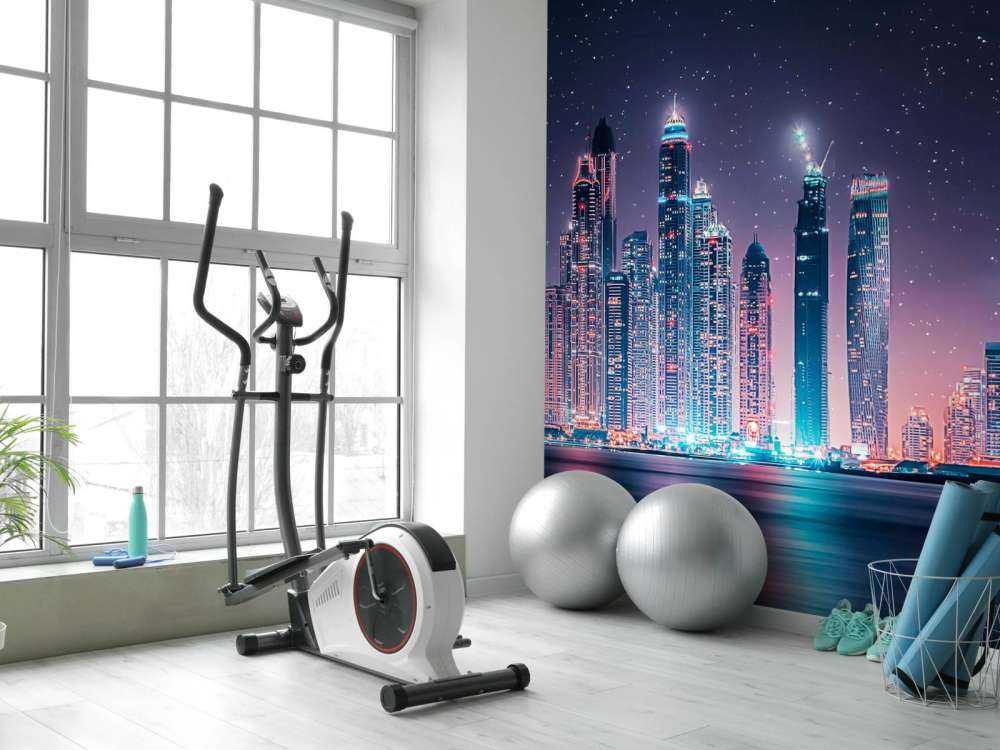 Nachtlicht boven de skyline