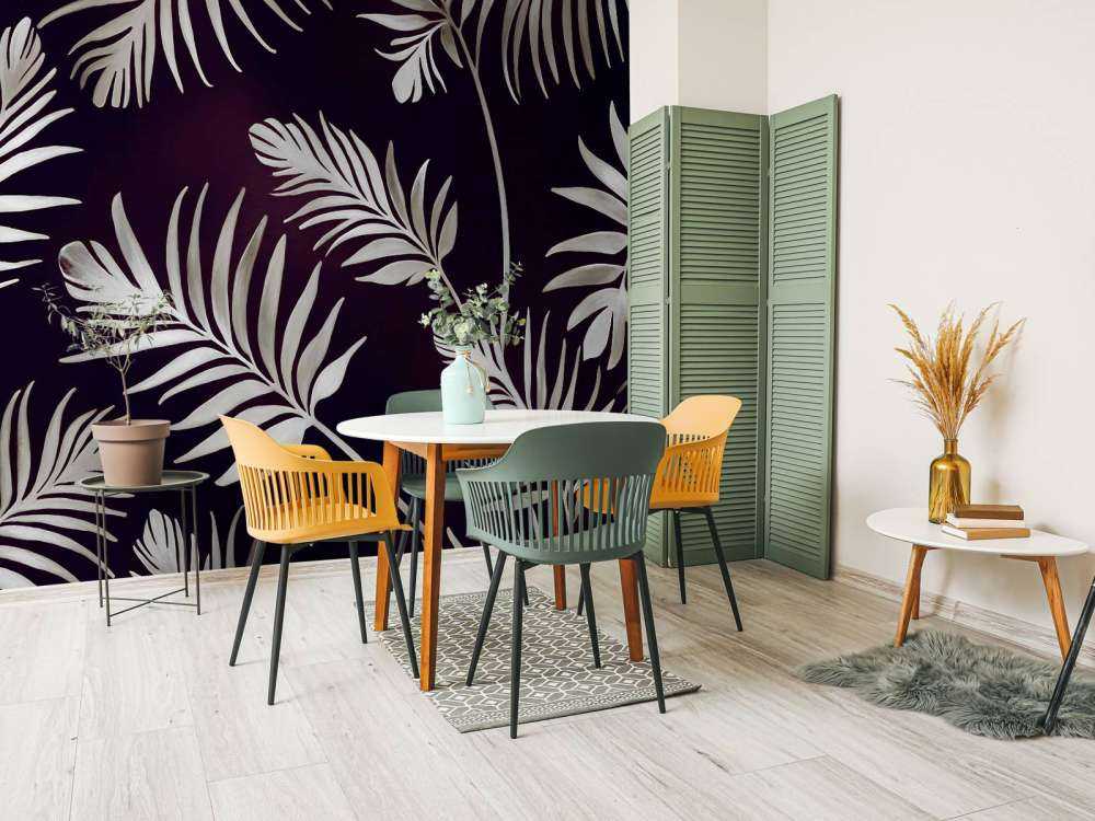 Golden leaves on dark Steel Blue